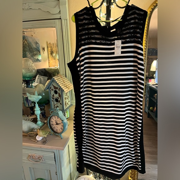 Lane Bryant Striped Sweater Dress Sz 26/28 - Picture 2 of 9